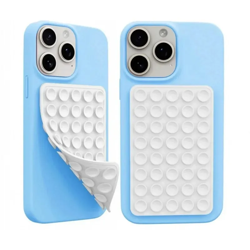 2-in-1-Handygriff mit Saugnapf und 360 °   Drehbarer Ständer – rutschfestes Pad aus lebensmittelechtem Silikon für freihändige Videos und Selfies