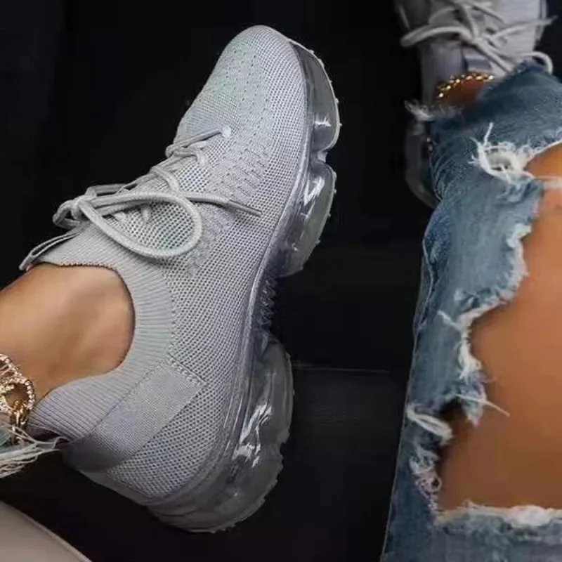 Sneakers Casual da donna con fondo a cuscino d'aria 2024 primavera autunno Designer Mesh scarpe sportive traspiranti scarpe vulcanizzate piatte all'aperto