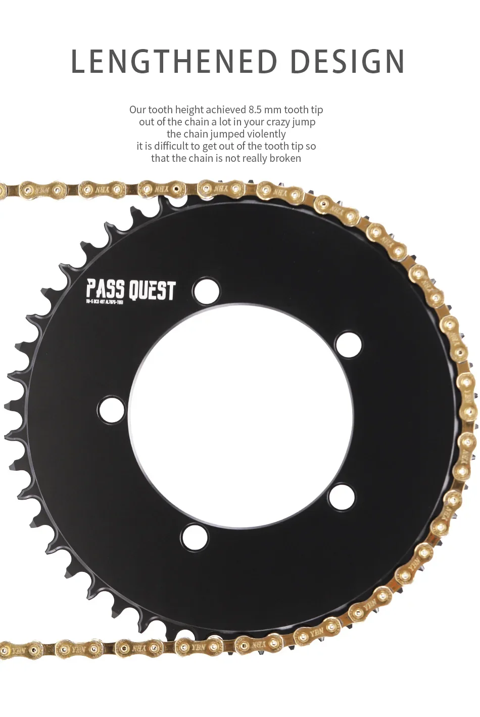 PASS QUEST 110 / 5 BCD 110BCD Round/Oval Road Bike Narrow Wide Chainring 42T-58T Bike Chainwheel for 3550 APEX RED