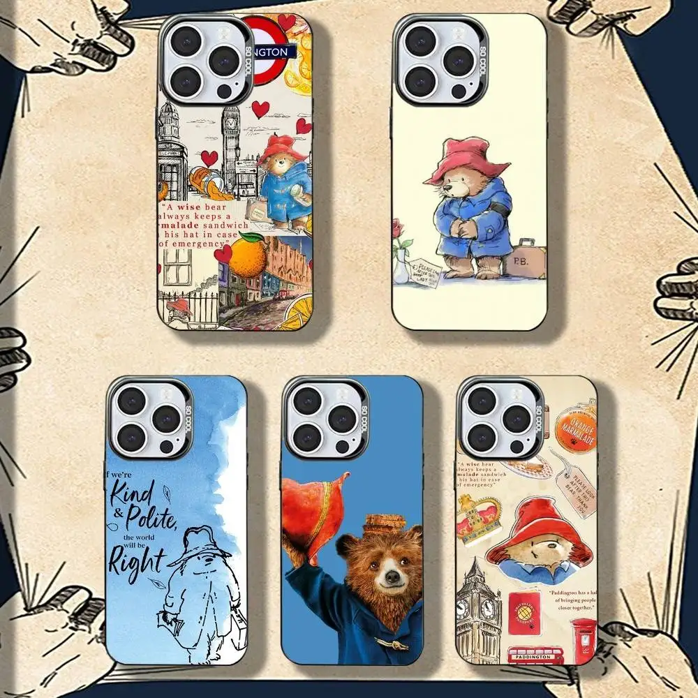 

Cartoon P-Paddington B-Bears Phone Case For iPhone 16,15,14,13,12,11,8,7,Pro,Max,Plus,Mini,XS,SE Shockproof Matte Cover