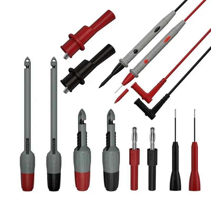 [NEW!ABAG】 Power Test Kit Heavy Duty Wire Threading Probe Insulated Wire Threading Clip Kit Break-Free Test Hook Alligator Clip