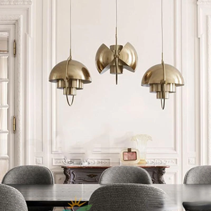 Modern Metal Semicircular Pendant Lamp Luxury Gold Deformabler Restaurant hanging ceiling lamp Denmark indoor Living Room bar