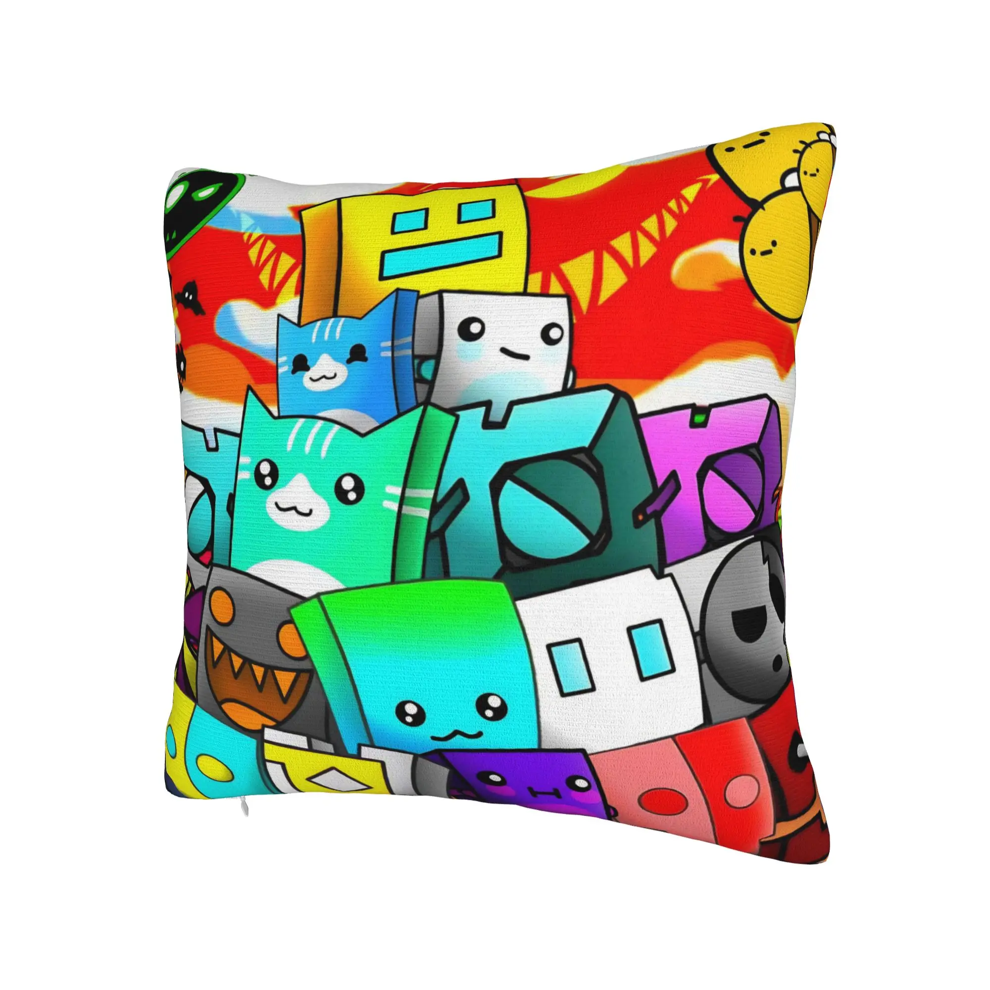 Geometry Dash Games Pillow Covers Stuff Printed Cushion Cover Decoration  Throw Pillow Case Cover Home Multi Size
