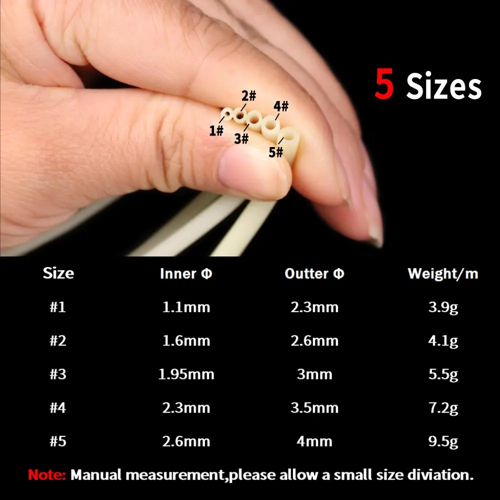 5 Sizes Hook Line Accessories Light Tackle Rig Protection Tubes Fishing Sleeves Fishing Luminous Tube Glow Pipe