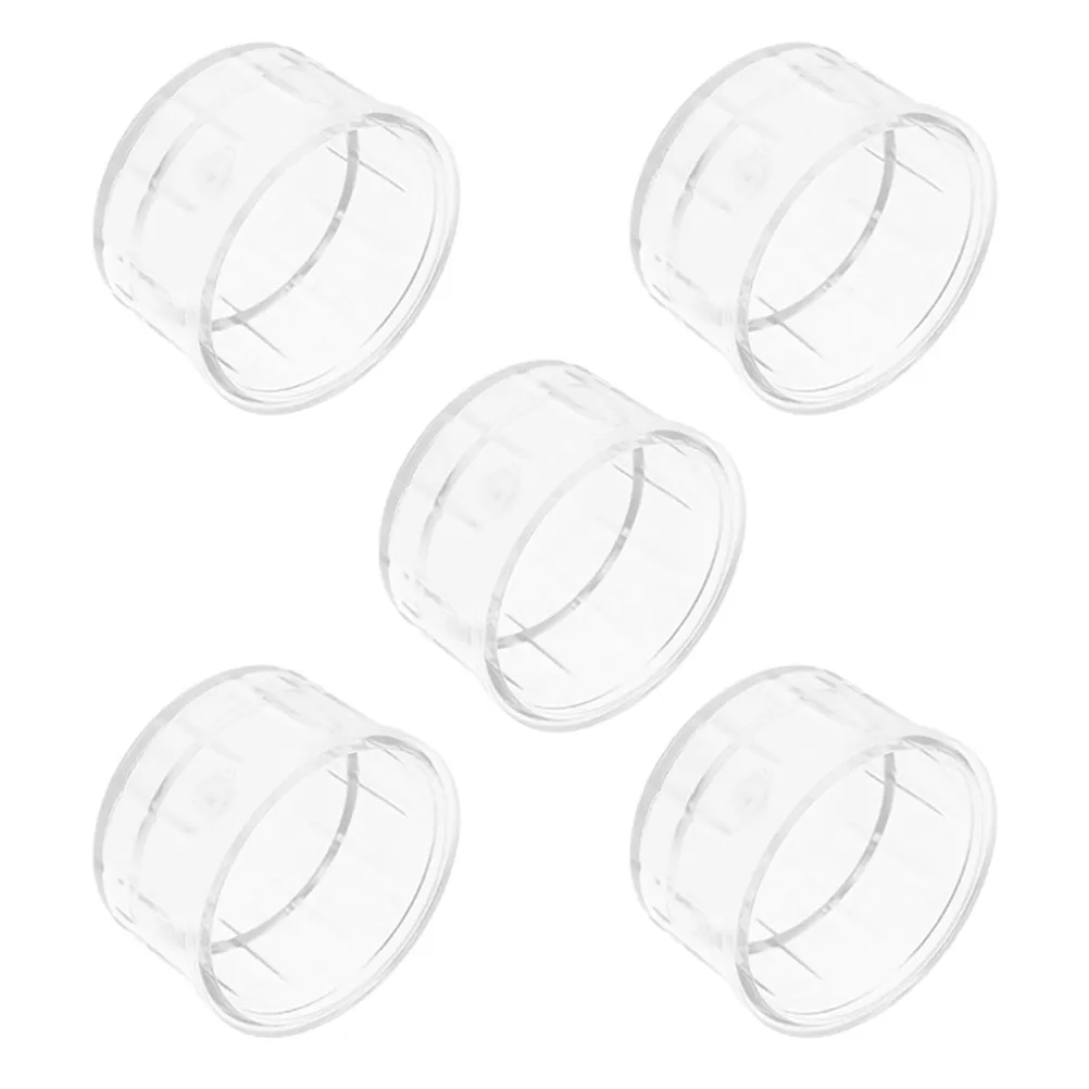 5Pcs Shaker Cup Lids Plastic Portable Multi-Functional Anti-Splash Spill Proof Covers for Bottles Reusable Clear Replacement Lid