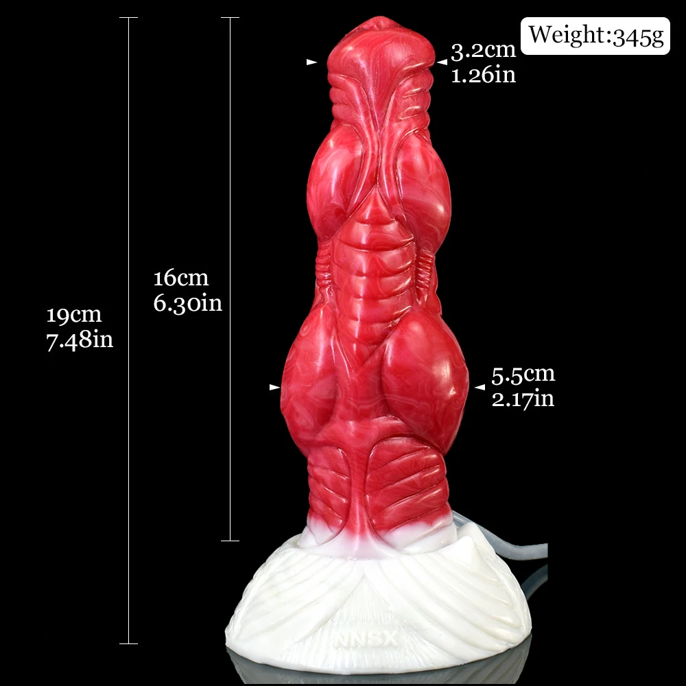 NNSX Ejaculation Dog Dildo with Suction Cup 4 Knots Scale Animal Squirting Penis Fantasy Dick Masturbation Butt Plug Sex Toy