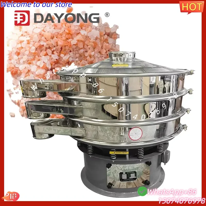 2026 High Efficiency Food Grade Rotary Vibrating Screen 304/316 Stainless Steel for Flour Sugar Sieving Separation Machine