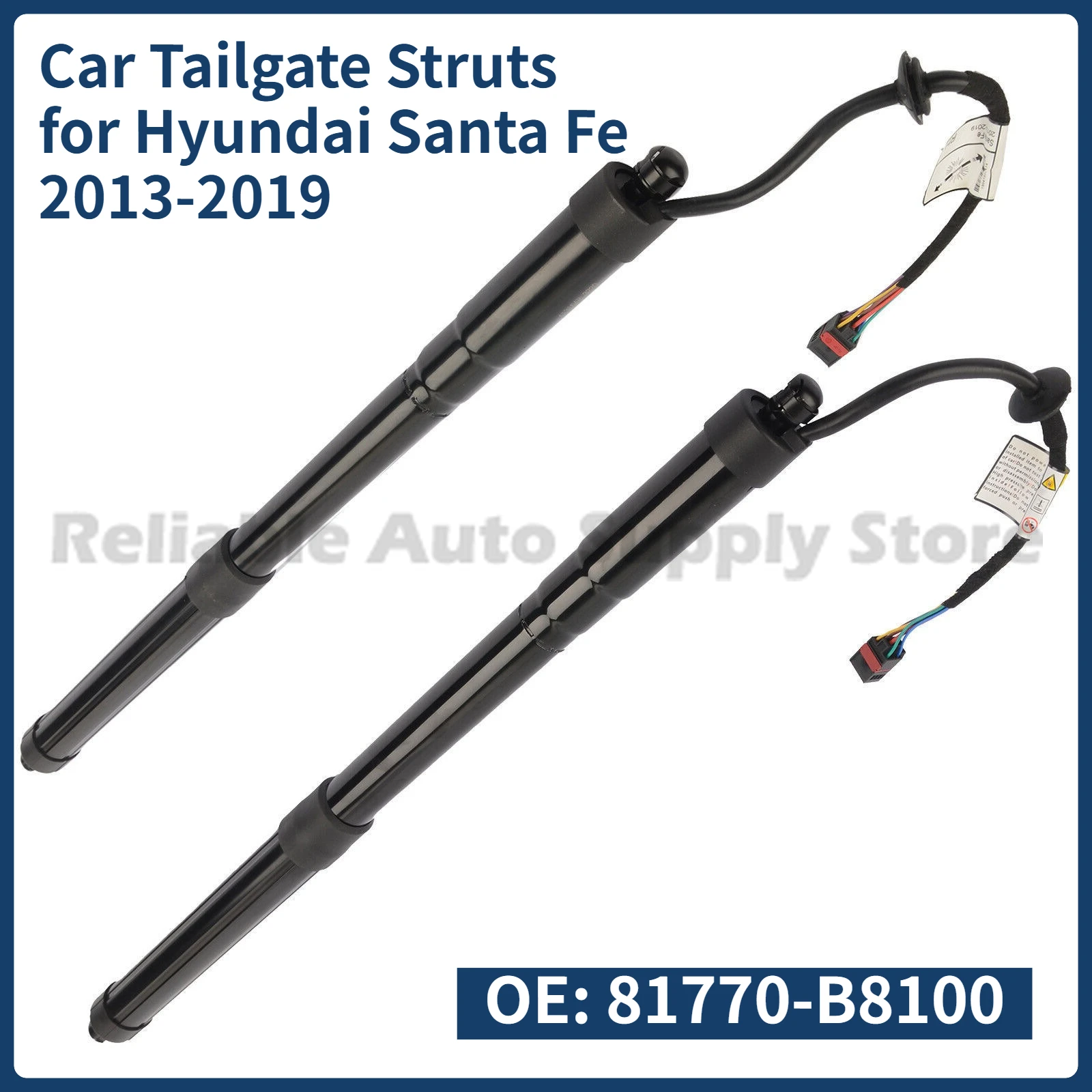 1 Pair(2pcs) of Car Tailgate Struts 81770-B8100 Rear Power Hatch Lift Bars for Hyundai Santa Fe 2013-2019