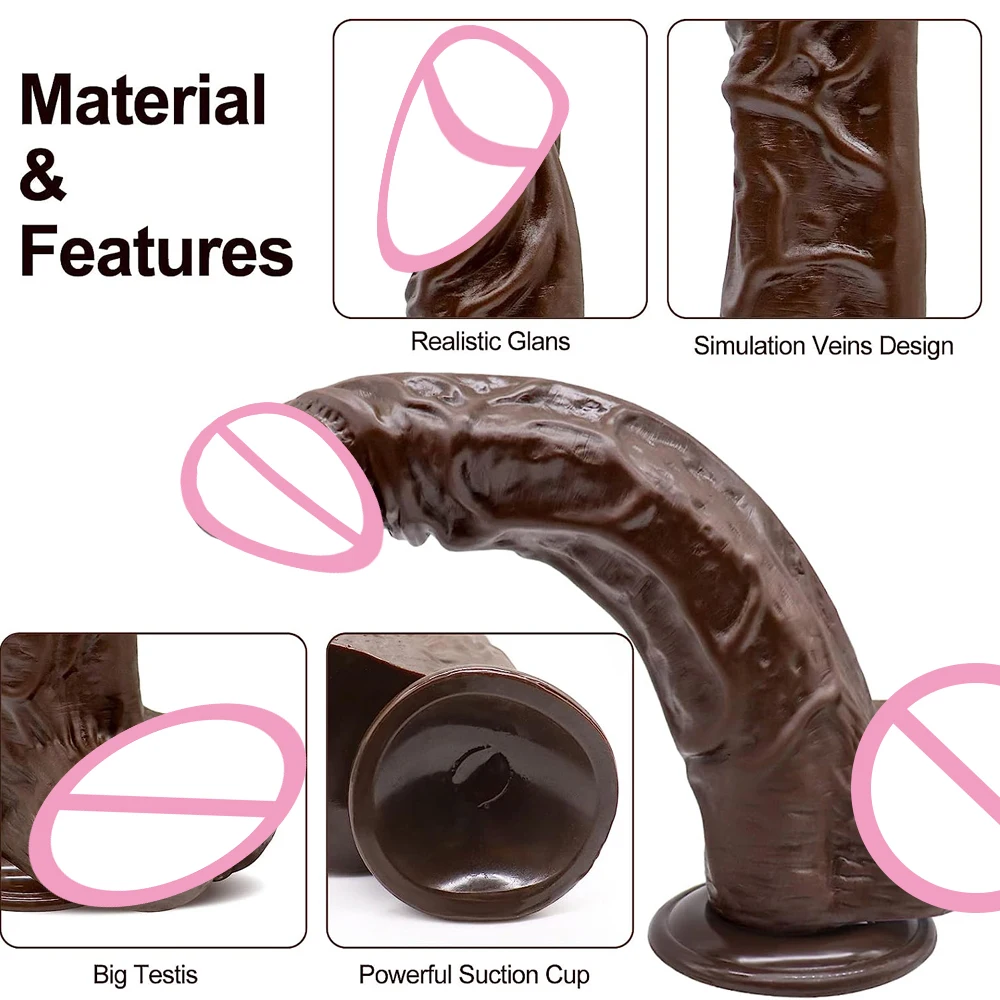 9.5 inch Thick Huge G Spot Dildos Realistic Dildo with Suction Cup Big Black Dildo Anal Giant Penis Sex Toys for Women and Men