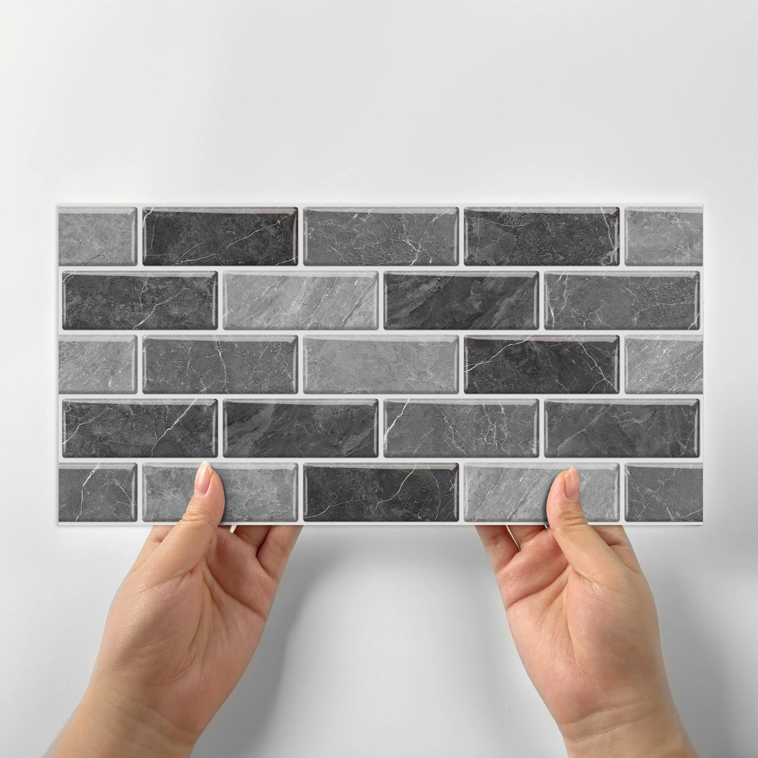 

Marble Peel and Stick Wall Tiles, Waterproof Self-Adhesive Backsplash for Kitchen Bathroom DIY Decor