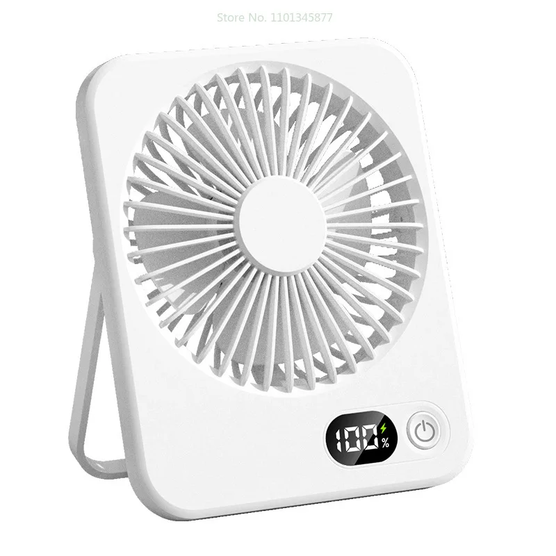 Tragbarer kleiner Tisch ventilator Fünf-Gang-Ultra-Leiser Tisch USB wiederauf ladbarer Lüfter mit leistungs starkem Wind büros Lüfter