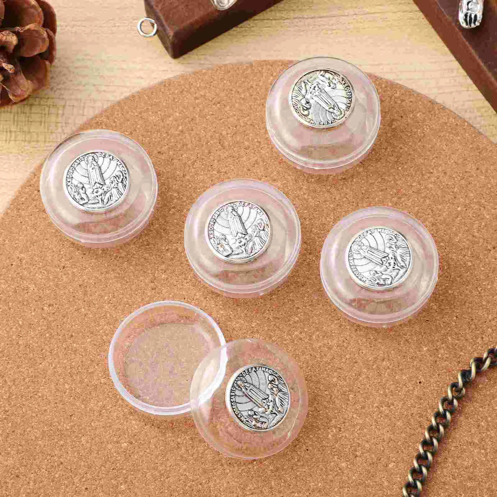 10 Pcs Holy Jewelry Boxes Small for Women Rosary Trinket Packing Gift Storage Case Desktop Decor Beads