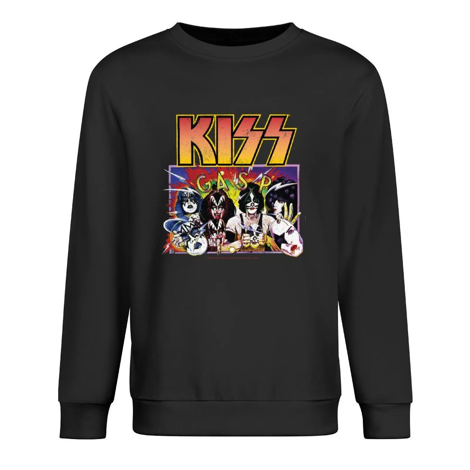 

KISS Unmasked Poster Art Pullover mens clothing korean style clothes korean clothes tracksuit autumn sweatshirt