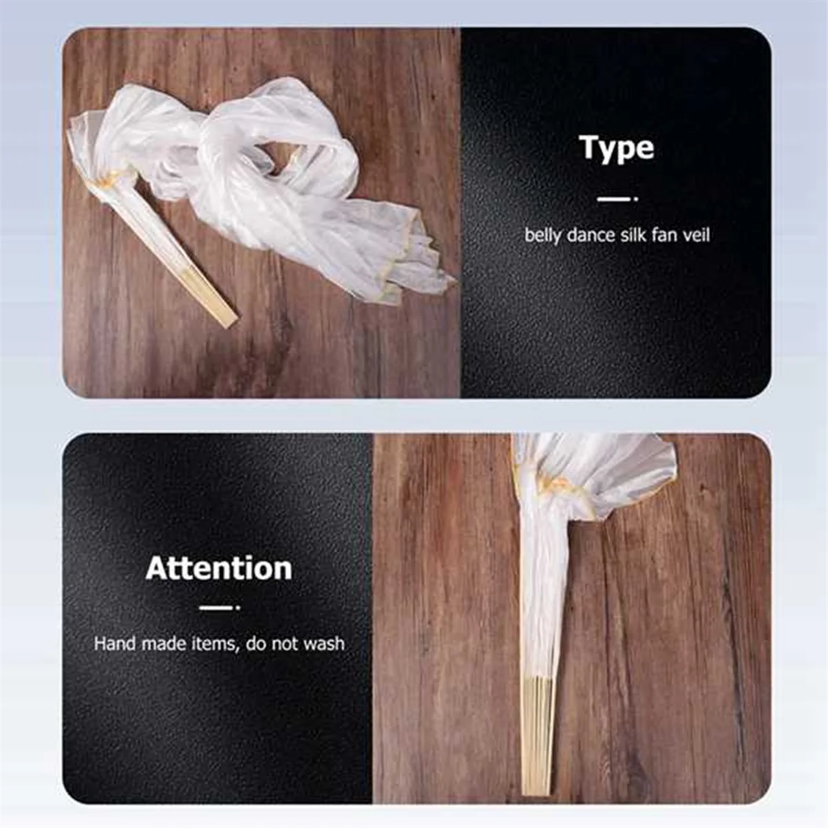LHMQ 100% الحرير للجنسين الحرير الصيني الحجاب مراوح الرقص 1 قطعة مراوح الرقص الشرقي اللون الأبيض 180x90 سنتيمتر #4