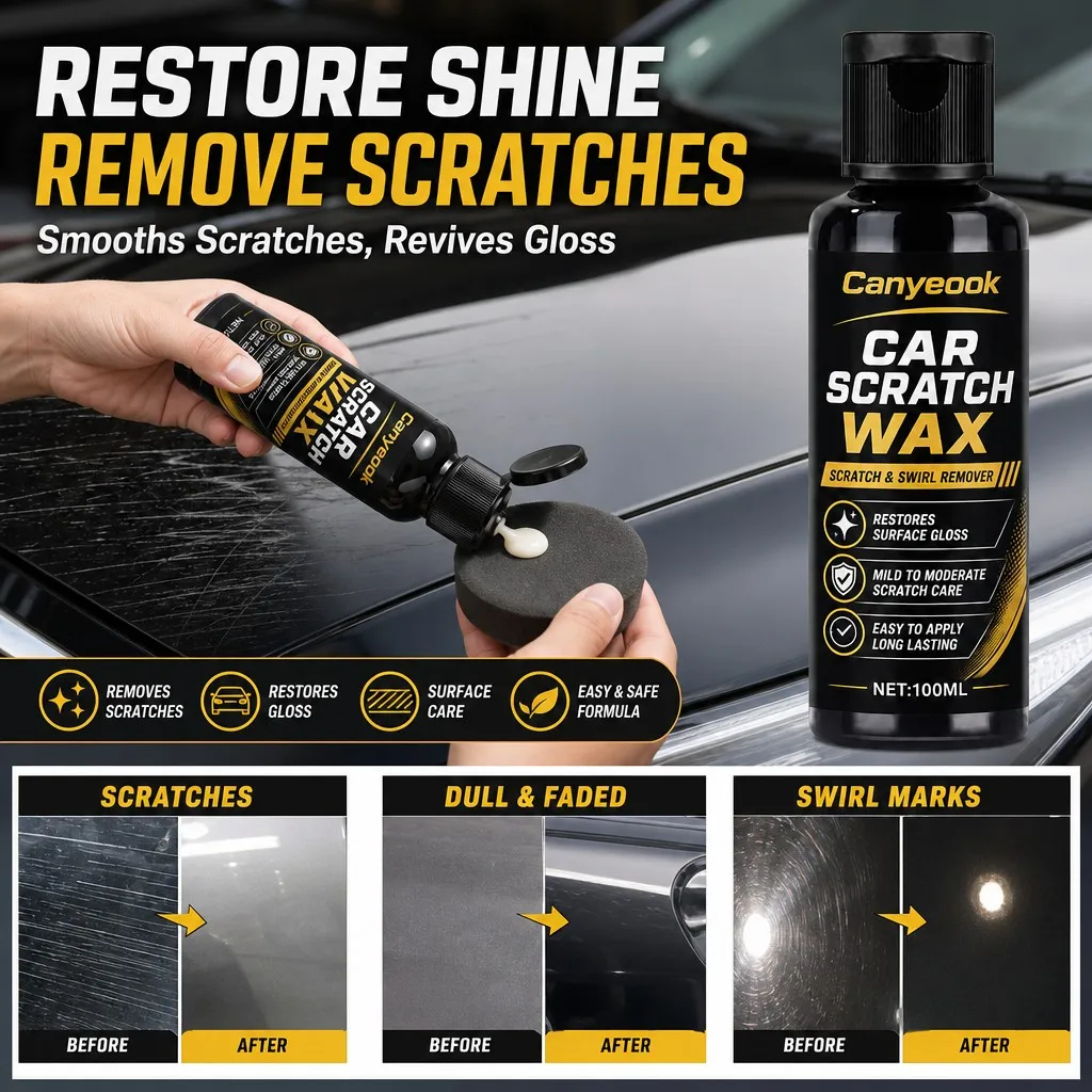 CANYEOOK Car Scratch Remover 100ml Remove Scratches Swirl Marks Restore Shine Polish for Car Paint Surface Imperfections