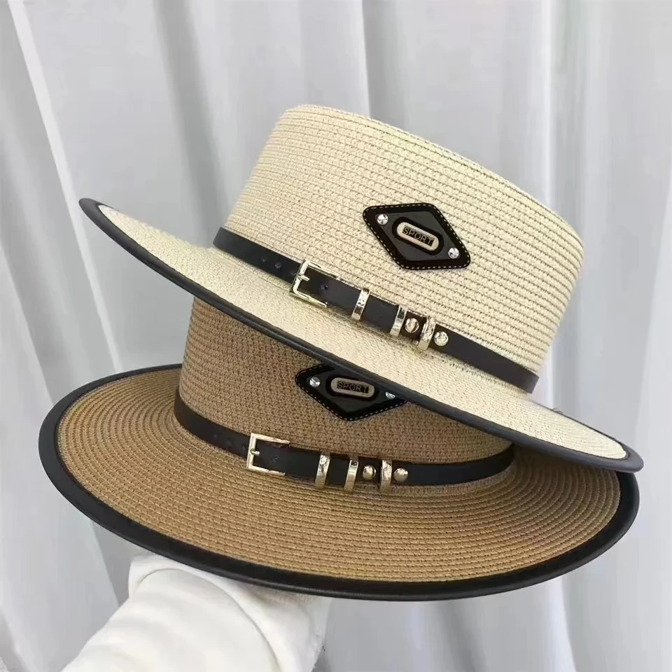 Summer Hats for Women Wide Brim Casual Beach Sun Hat Women Summer Straw Hat Sunscreen Block UV Protection Panama Bow Cap