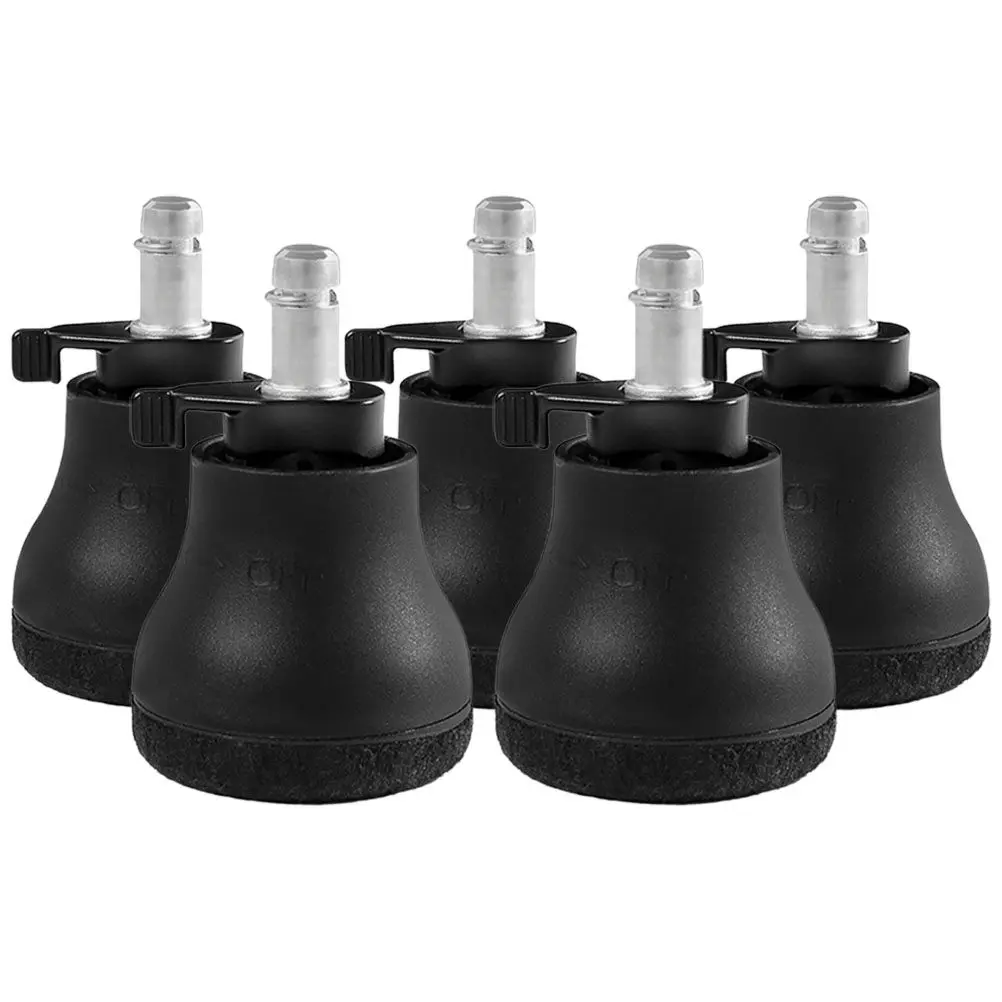 5Pcs Office Chair Foot Pads Anti-Slip Wheel Stopper for Rolling Furniture Bed Sofa Caster Protector Scratch Resistant