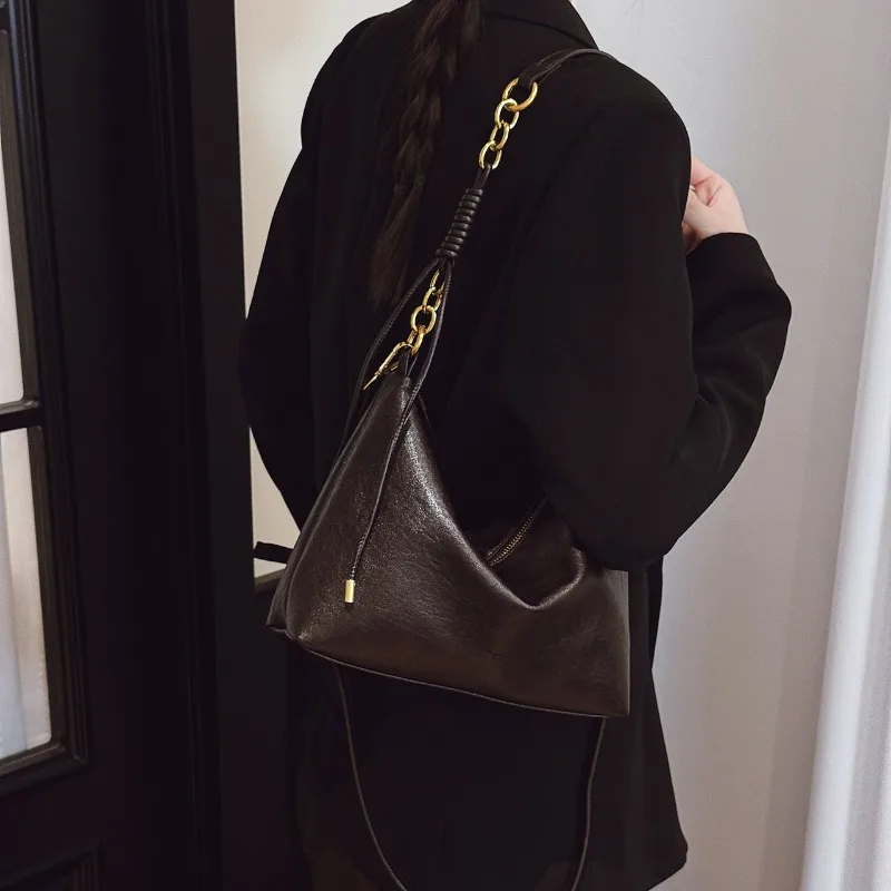 

Solid Quality PU Shoulder Bag Large Capacity Zipper Casual Tote Crossbody Bag 2025 Hot Sale Bags for Women Bolsas Femininas