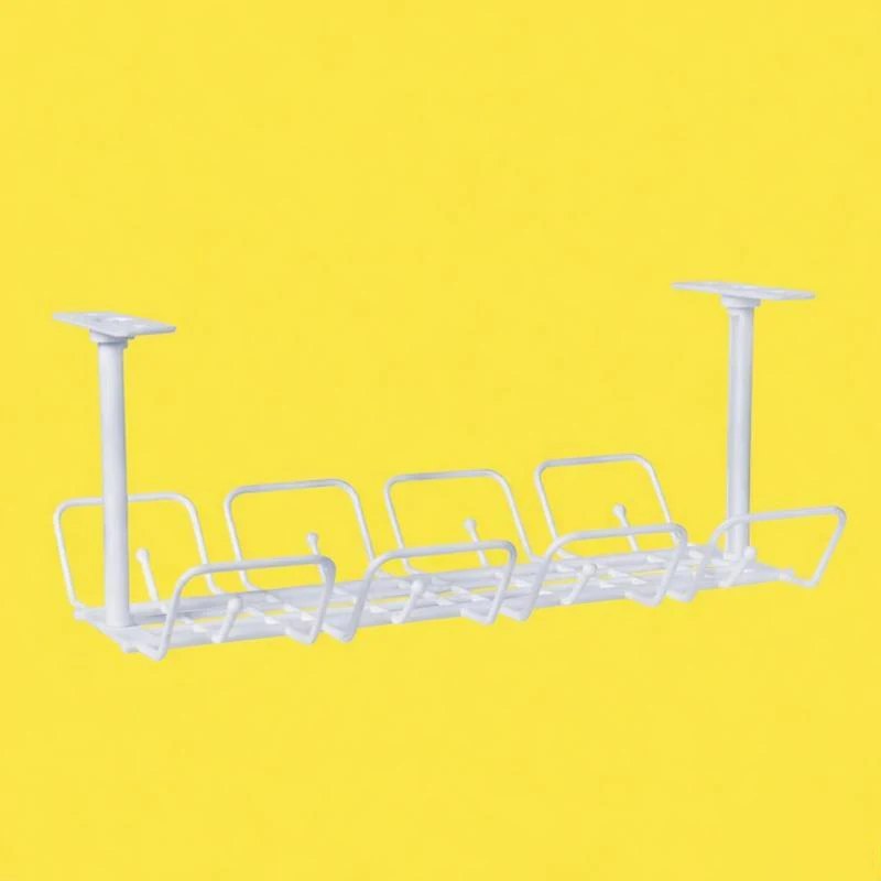 

Self Adhesive Socket Storage Rack Under Desk Wire Cord Power Strip Organizer Shelf Cable Management Tray Strong Hanging Holder