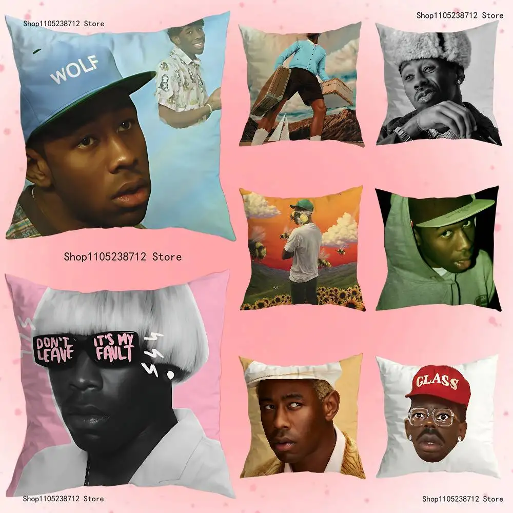 

T-Tyler Funny C-Creator Pillow Case Plush Fabric Soft Pillowcase Double Sided Print Sofa Cushion Cover Throw