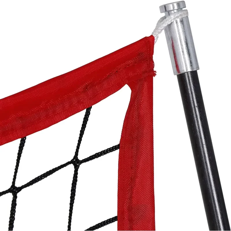 Professional commercial-grade heavy-duty baseball and softball practice nets with tote stakes for hitting carbon fiber bats