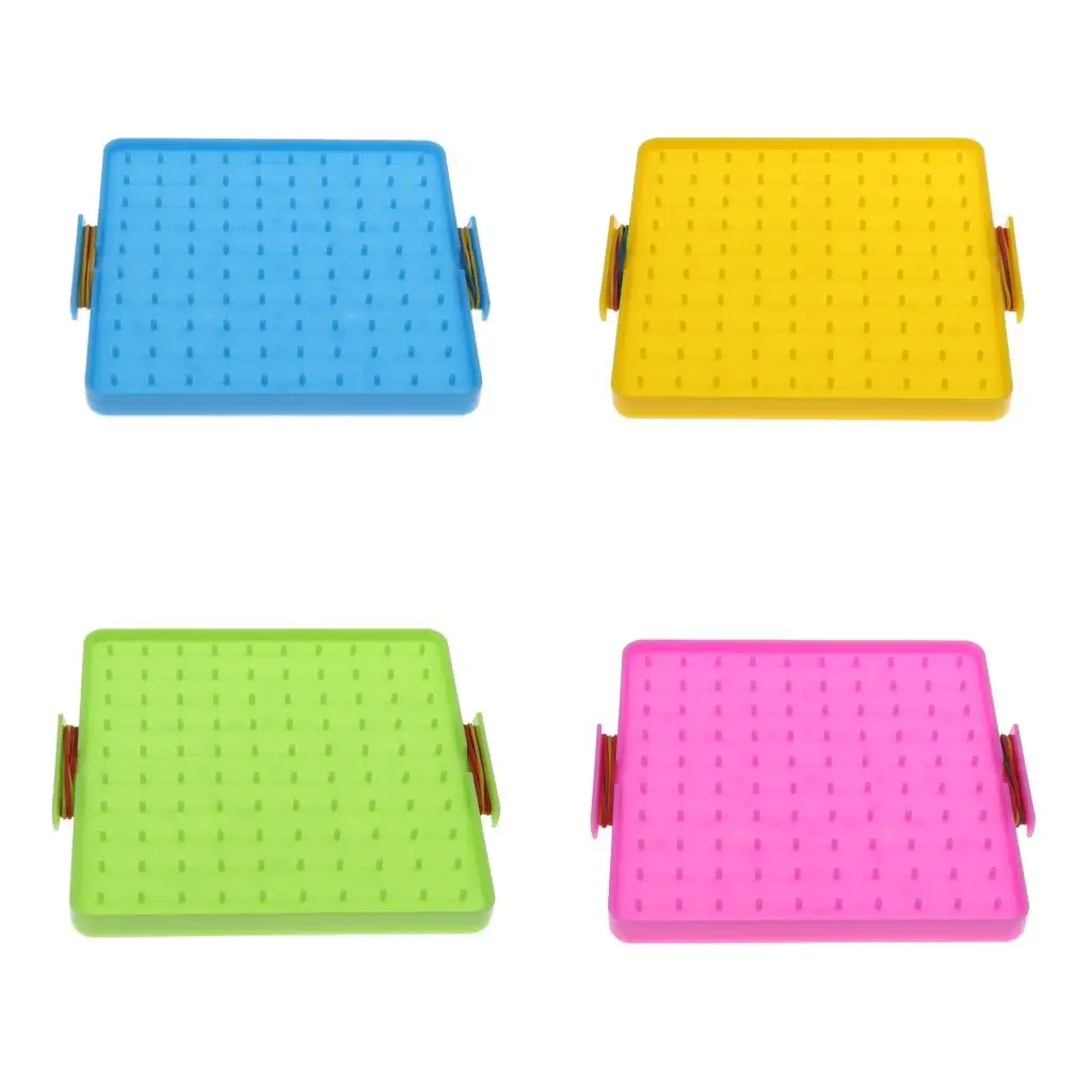 Assorted Geometric Learning Boards with Rubber Bands Classroom Set for Kids