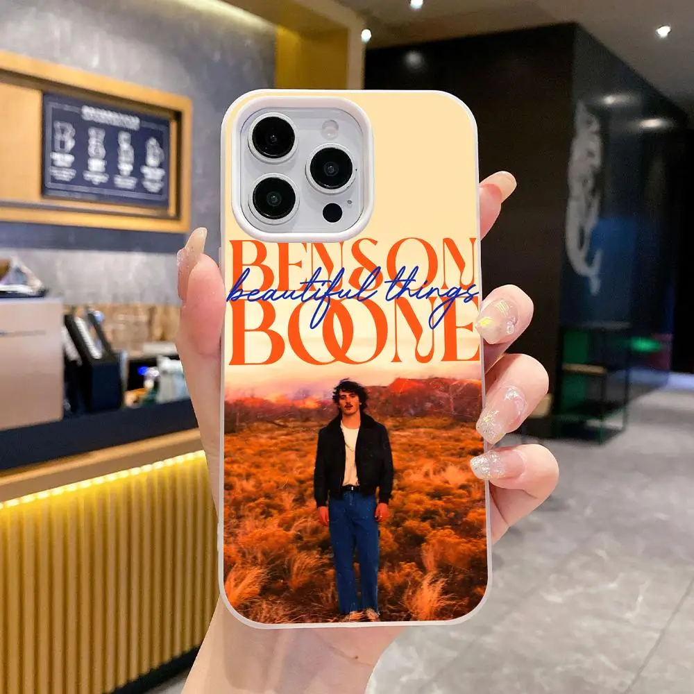 

Чехол Benson Boone Jelly Double layer White для iPhone 17 16 15 14 13 12 11 Air Pro Max Plus, защитный, двухслойный, белый