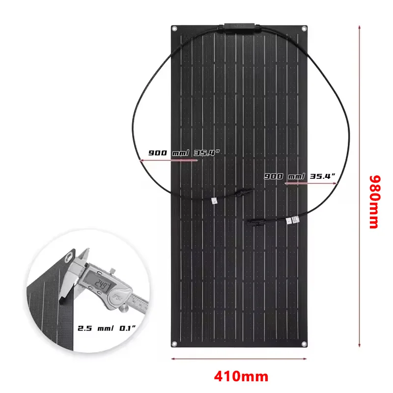 300W 600W Flexibel Zonnepaneel 12V 24V Solar Charge Batterij Kit met 30A/60A Controller voor Camping RV Thuis Zonne-energie Bank - Afbeelding 2