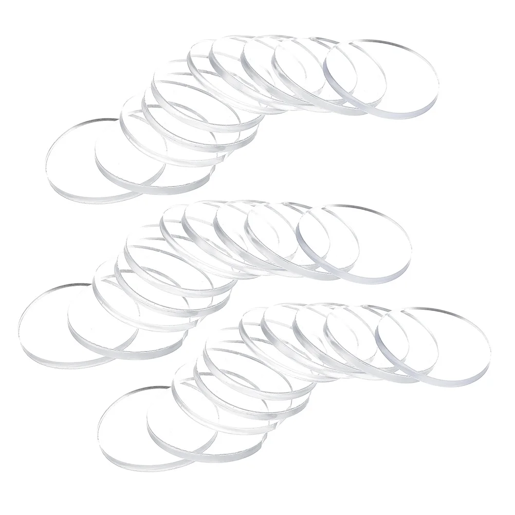 

30Pcs Anti-Slip Pads Durable PP Material Glass Table Clear Spacers Non-Slip Pressure Resistant Practical Round Bumpers
