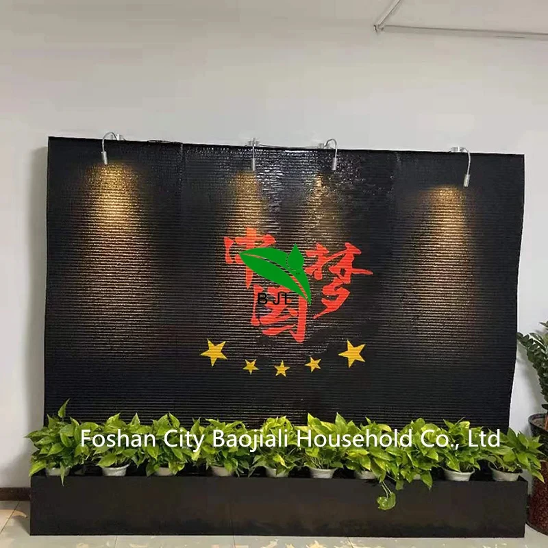 custom.Hotel Restaurant Home Decoration Customized Acrylic Waterfall Wall Feature with Light