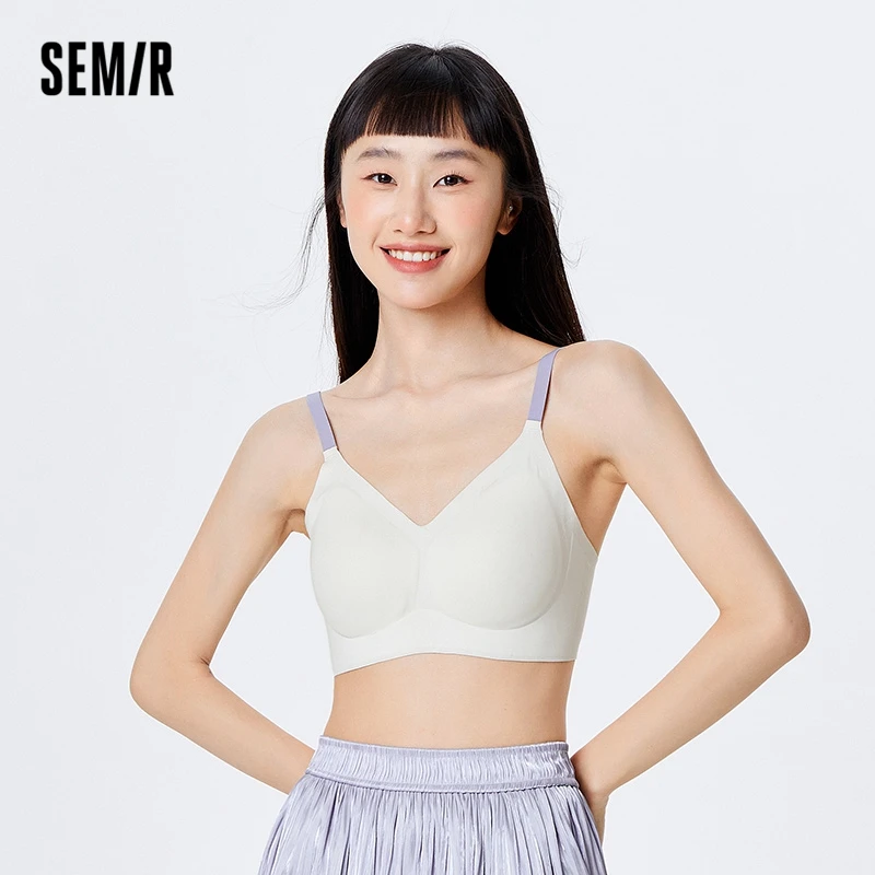 Semir Women Bra Girls Stretch Comfortable Breathable Light Sports Leisure Underwear Gather Beautiful Back Bra for Women