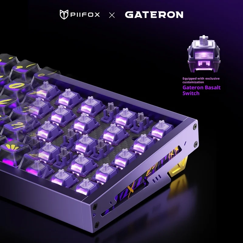 NEW PIIFOX DEFENDER68 Black Tortoise Version 8K RT0.001 Magnetic Switch Gaming Keyboard Gasket Hot Swap Aluminum alloy PC
