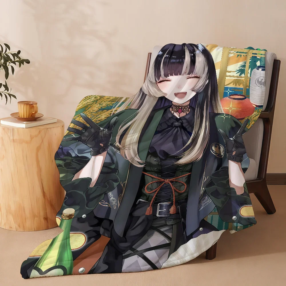 Popular Virutal Idol Juufuutei Raden Blanket Soft Warm And Thick Perfect For Bedroom Living Room Bed Sofa Camping Picnic Office