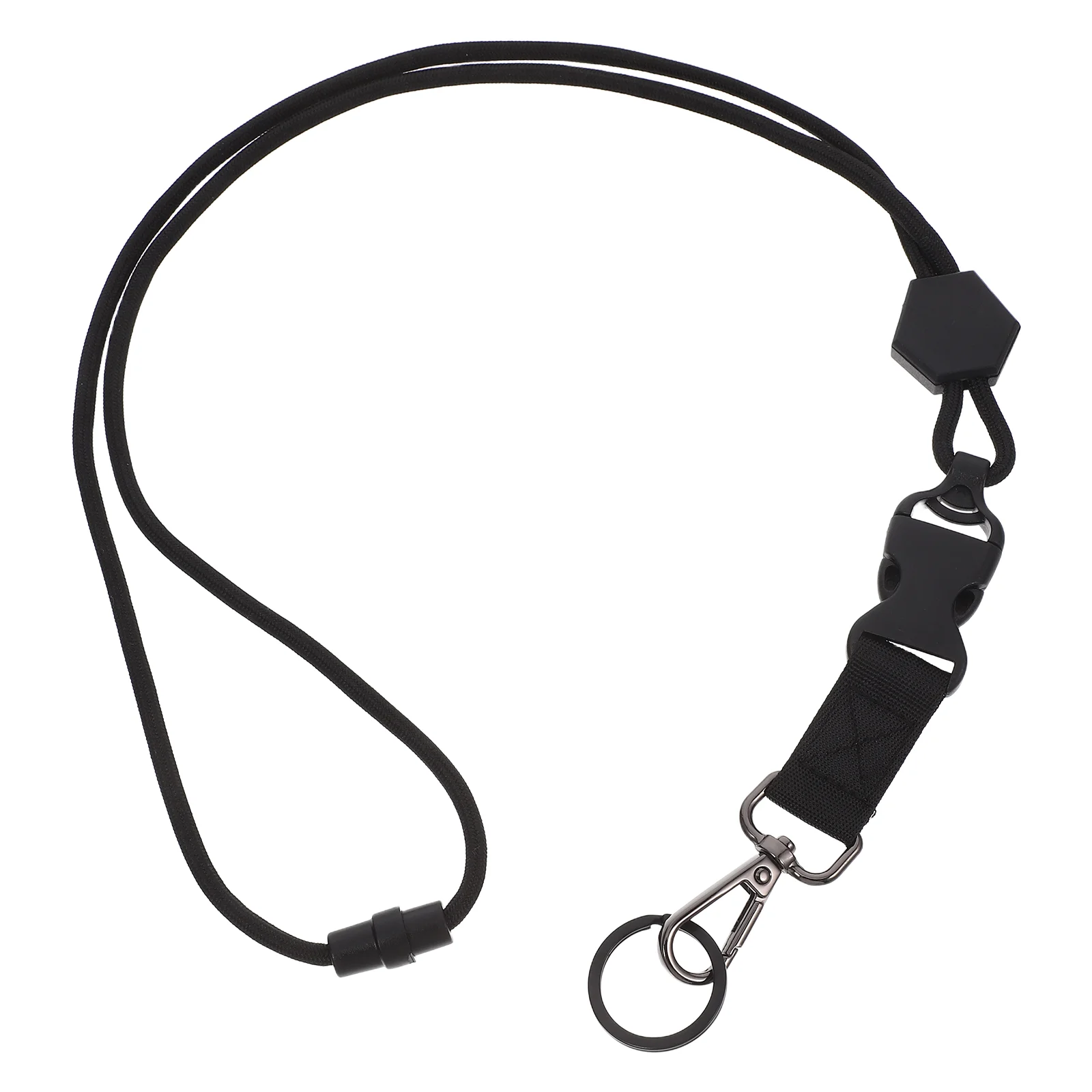 

Cruise Key Lanyard Neck Certificate Id Strap Lanyards for Security Badges Black Polyester