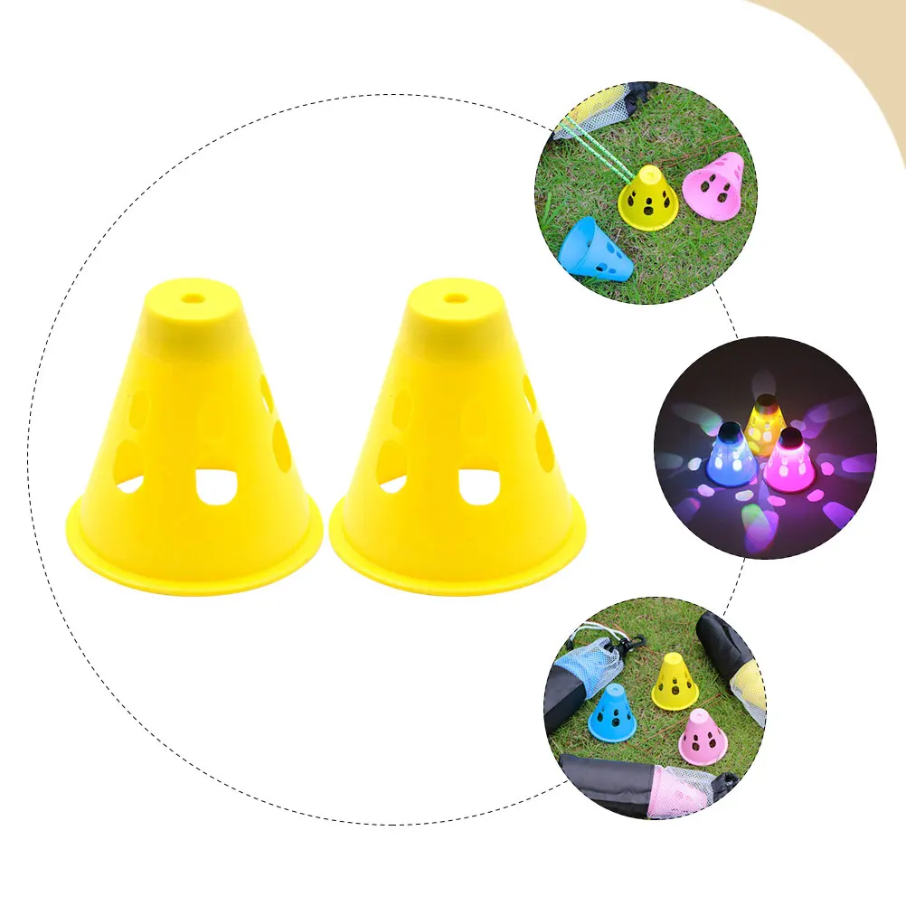 

2pcs Tent Peg Warning Cap Camping Accessories Nail Cover Outdoor Anti Fall Covers Portable Protector Child Practical Use PE