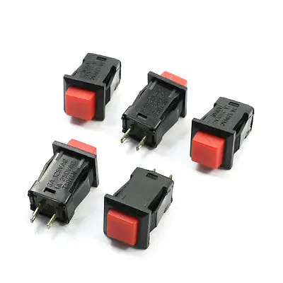 AC 125V 3A 250V 1A On/Off SPST Self-lock 2 Terminals Round Pushbutton Switch