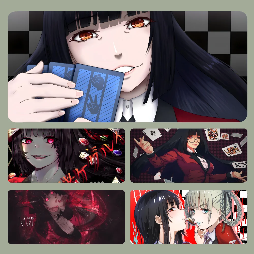 Y-Yumeko Jabami Mousepad Large Computer Gaming Accessories MousePads Desk Mats Anti-slip Laptop Soft Mouse Pad