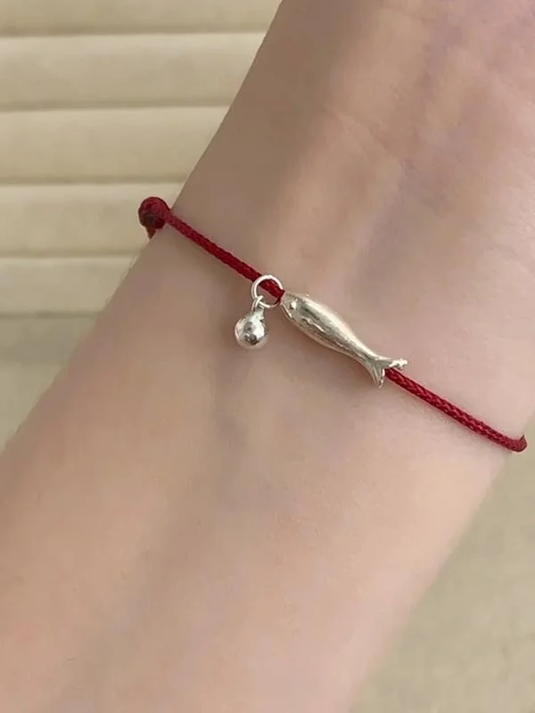pure-silver-red-rope-bracelet-woven-rope-women's-luxury-snake-year-fine-carp-bracelet-birthday-gift-chinese-style-creative-gift