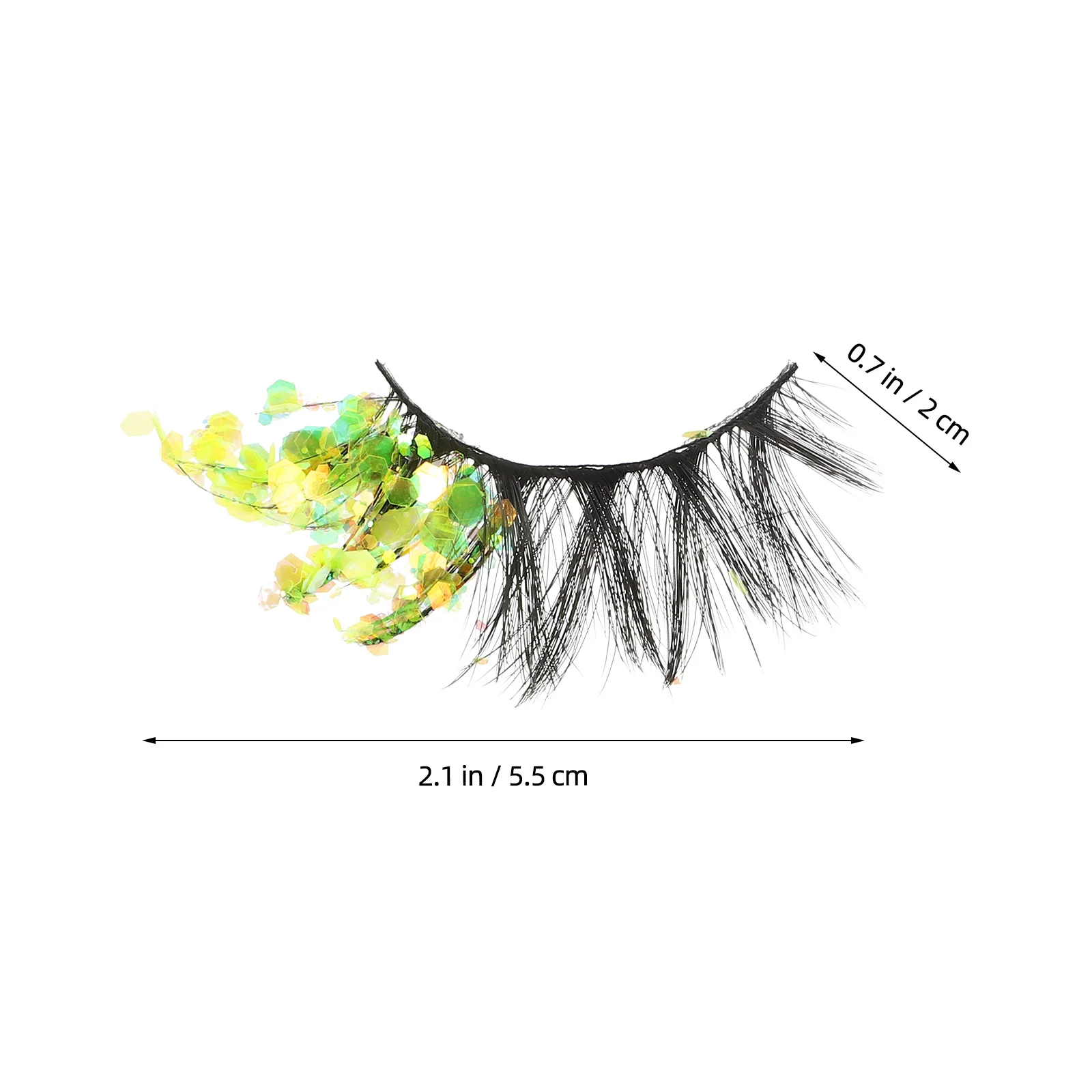 

2pcs Luminous False Eyelashes Glitter Fake Eyelashes For Women Diy Makeup Strip Lashes Colored Lash Extensions Lashes