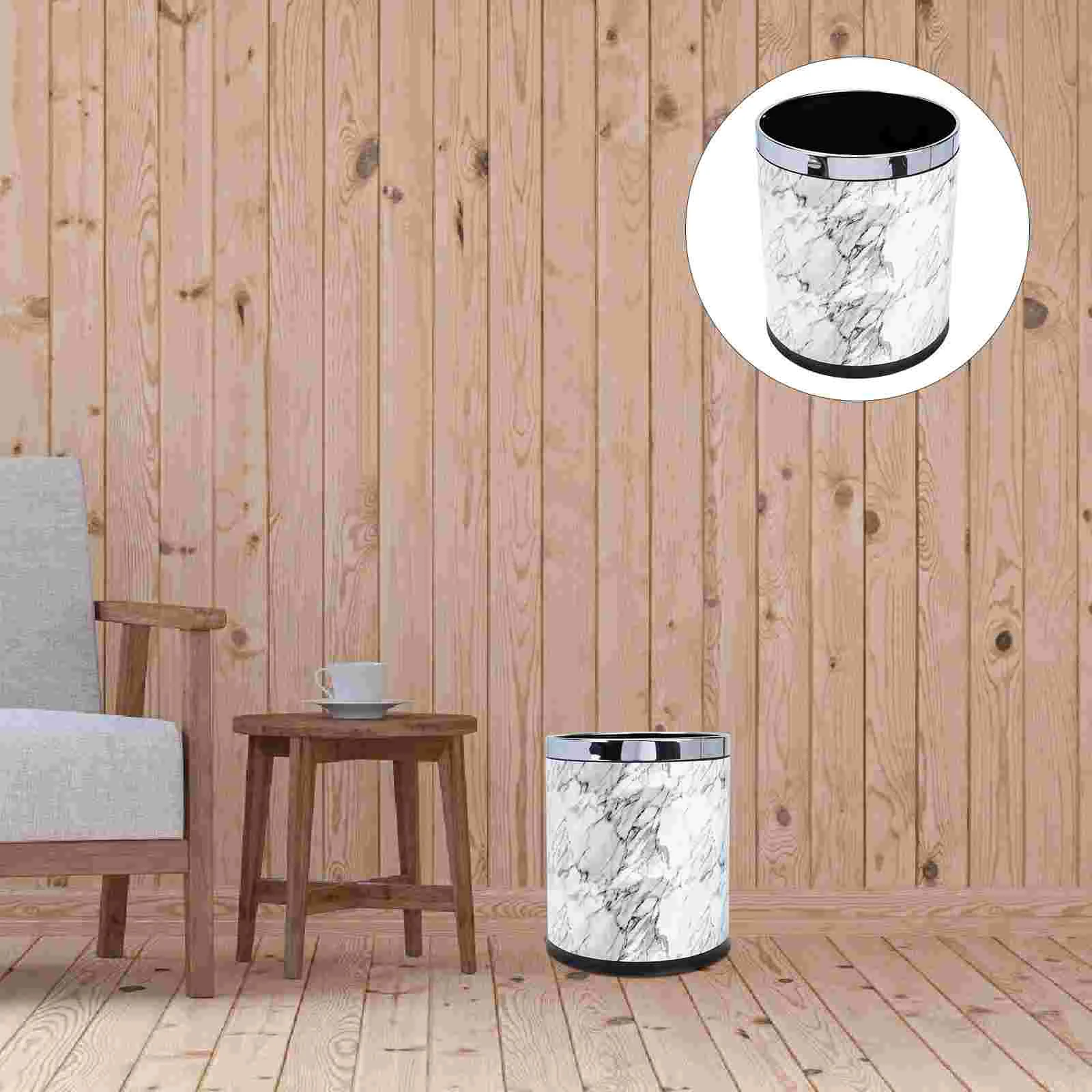 Outdoor Trash Can Hotel Garbage Container Plastic European Style Wastebin Mini Round Bathroom Home Storage Bucket Office for