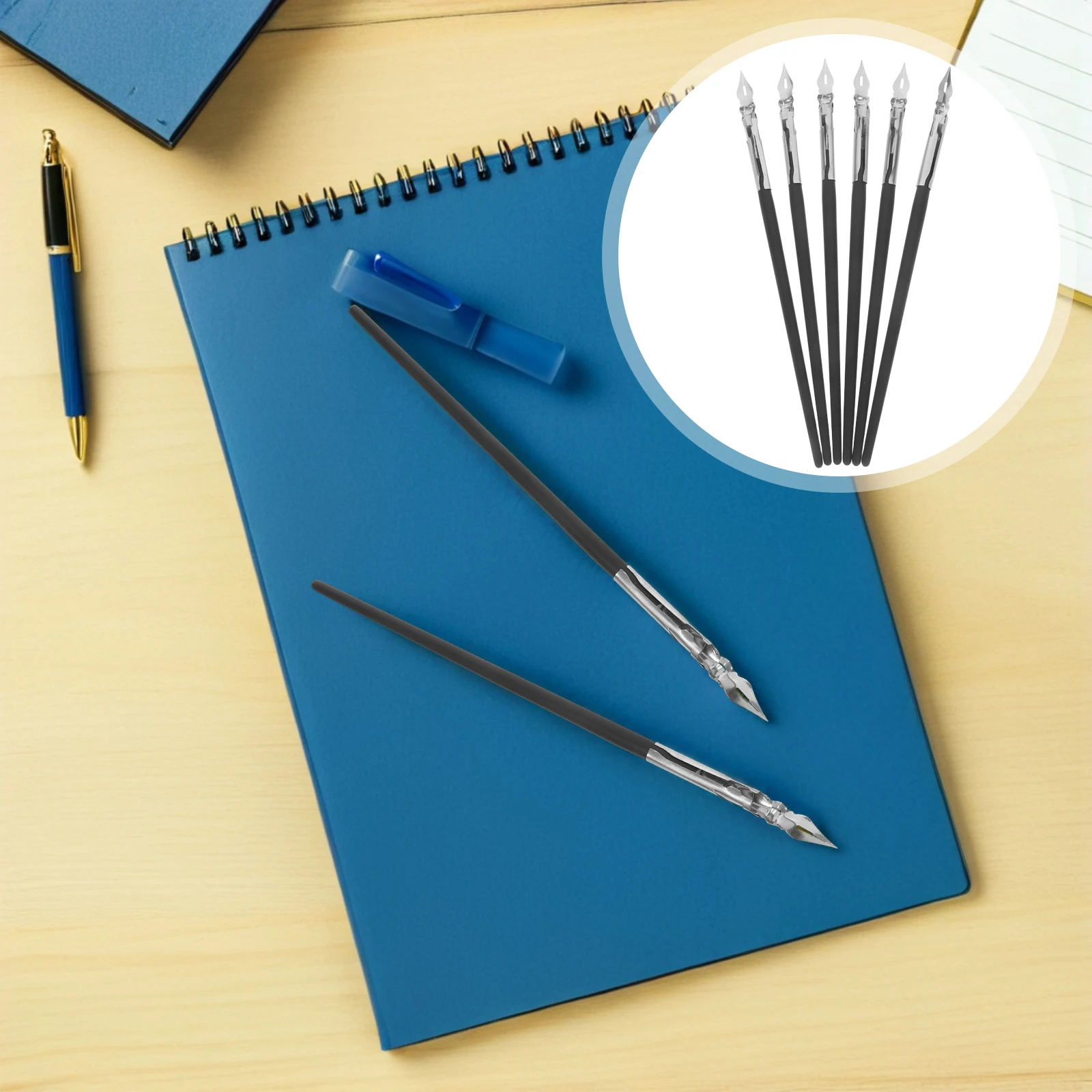 

6Pcs Dip Pen Set Professional Metal Dip Pen for Smooth Calligraphy Sketching Drawing Manga Artwork Writing Tool