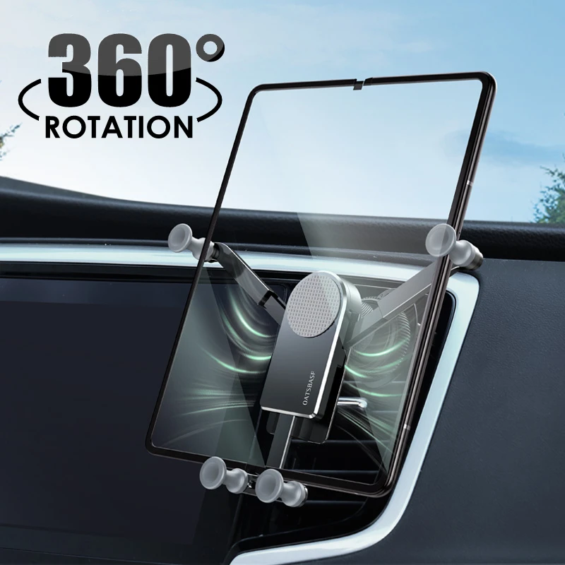 Folding Screen Car Phone Holder GPS Gravity Phone Stand For Huawei Mate X2 Samsung Galaxy Z Fold 3 2 S21 Auto Gravity GPS Mount