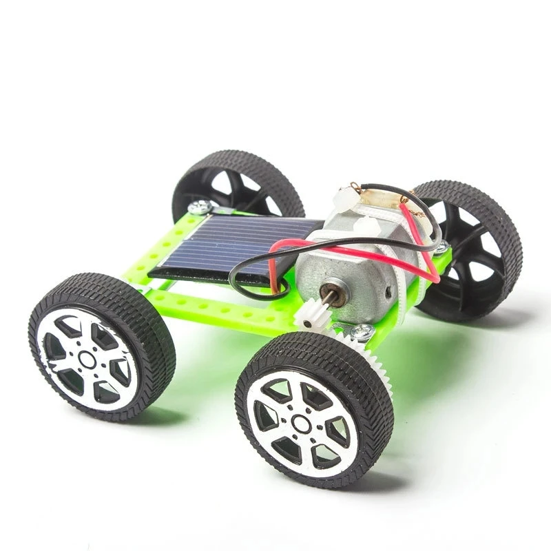 

Mini Children Science Experiment Solar Car Toys Energy Solar Powered Toy DIY Assembled Car Robot Kit Set