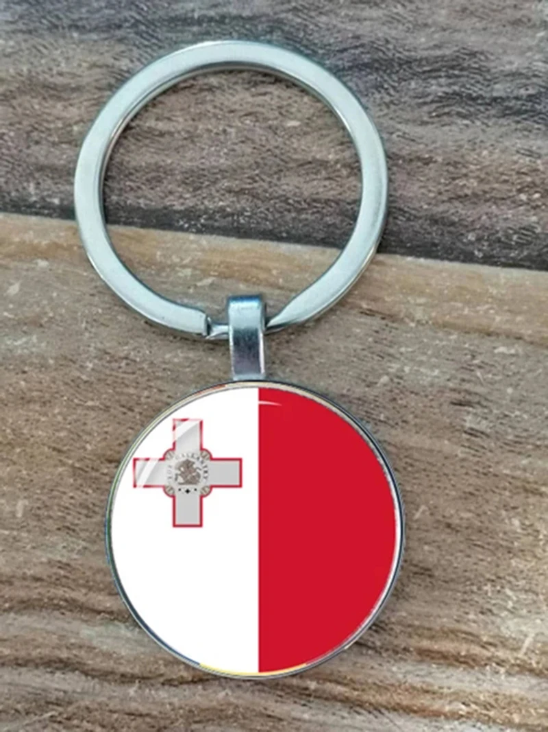 Southern European Flag Hanging Key Spain Italy Portugal Greece Romania Croatia Andorra Flag Hanging Keychain