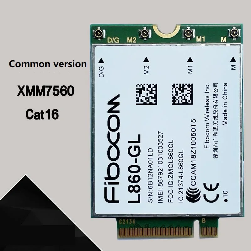 

Новый мобильный телефон Fibocom L860-GL Unicom Telecom 4G модуль M.2 интерфейс Cat16