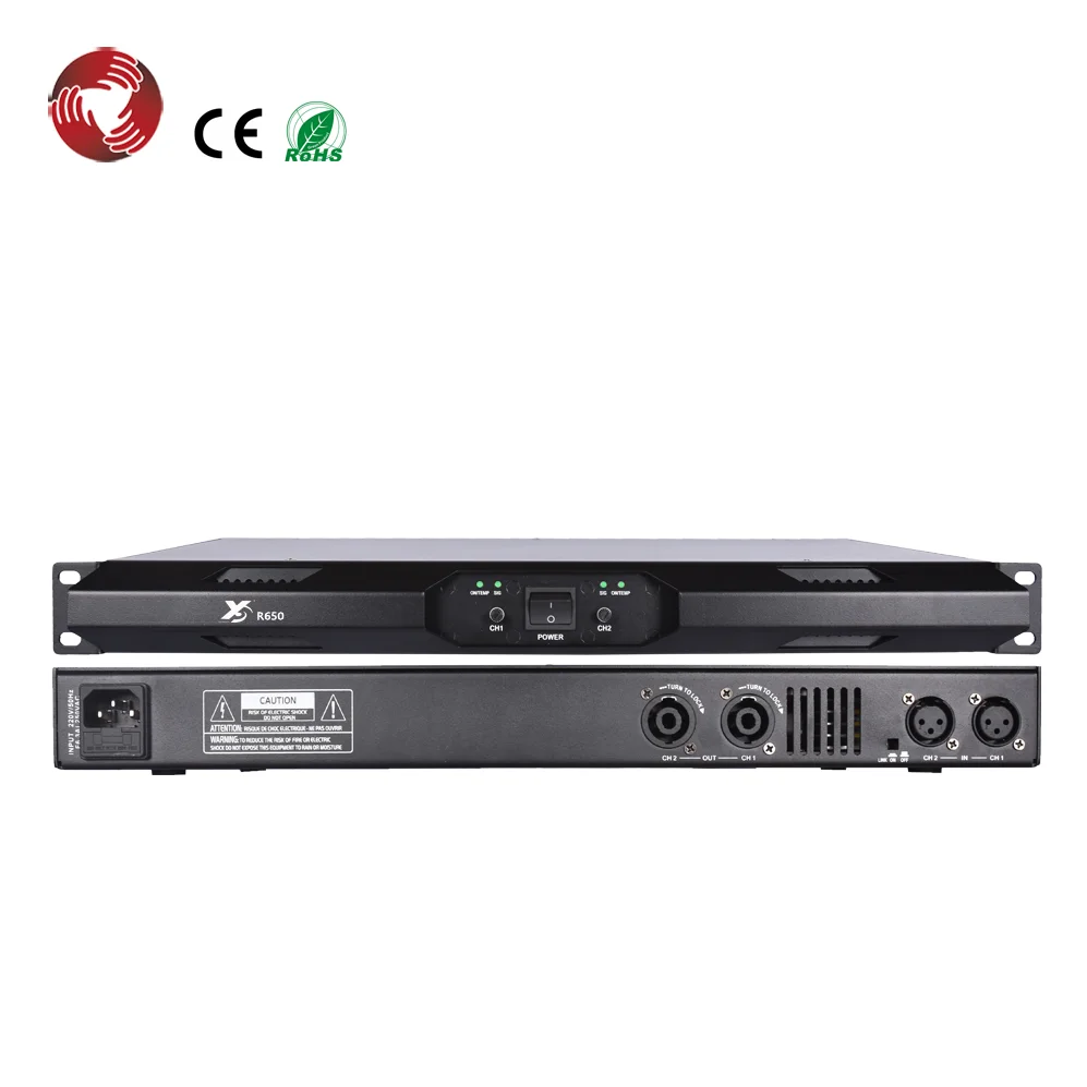 NEW Professional 600W*2 2-channel Class d Audio Power Amplifier 1u Size