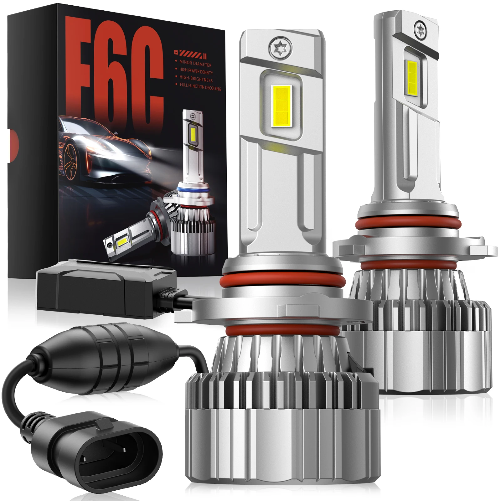 

2pcs 9005/HB3 Car Headlight Bulb 40000LM Mini Auto Lamp 6500K Super Bright 130W 50000Hours Long Lifespan LED Fog Lamp
