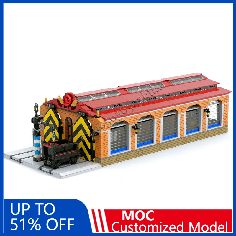

2447 PCS Construction Railway Steam Train Museum MOC Customize Modular Building Block Brick Design DIY Boys Christmas Toy Gift