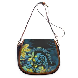 Women's shoulder bag Polynesian tribal style hibiscus print handbag Women's crossbody bag Temperament women's bag