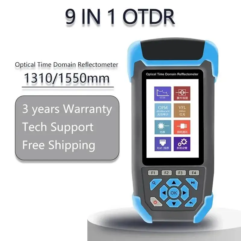 Top Fiber Optic OTDR Tester 1310 1550nm 9 IN 1 High Precision Testing Analysis OPM VFL Test Tool Fiber Tools